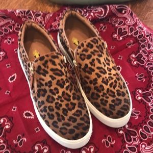 Size 9 Volatile Cheetah Print slip on sneakers